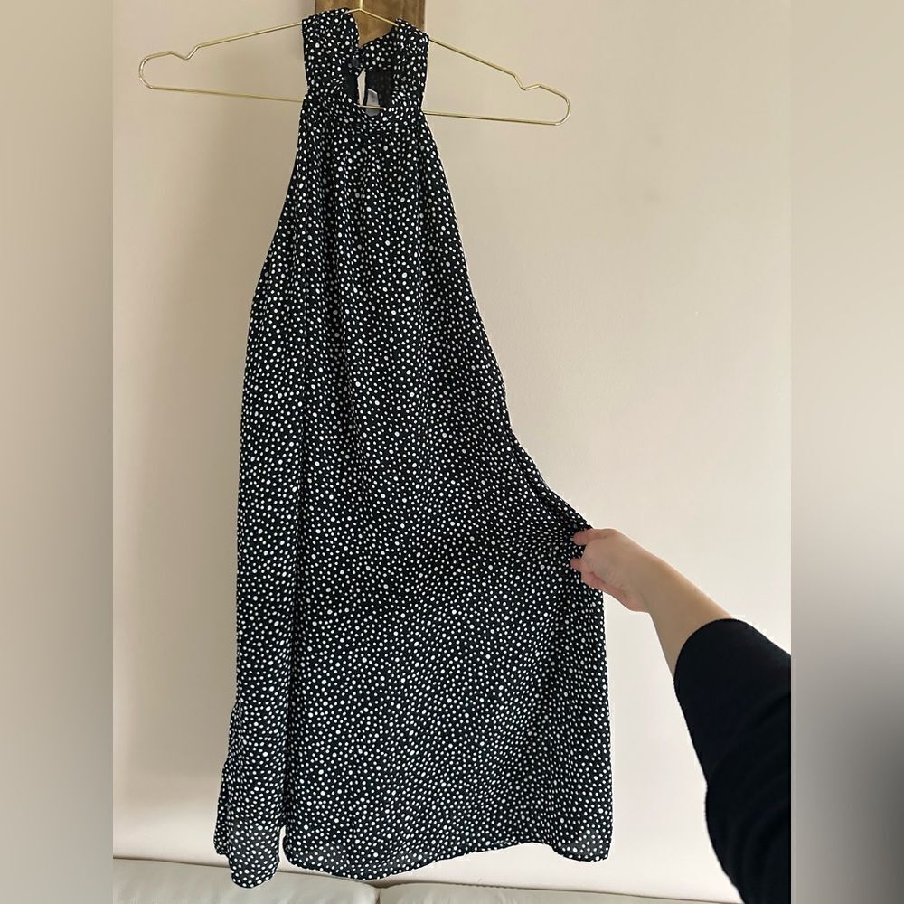 Lush Polka Dot Dress with Keyhole Back || size Medium
